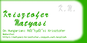 krisztofer matyasi business card